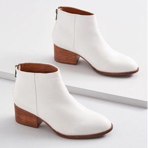 Modcloth Floodplain Leather Bootie - White